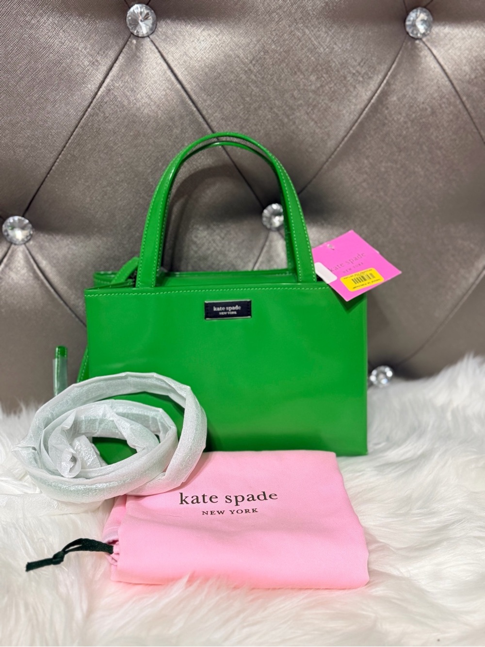 Kate Spade Sam Icon Ksnyl Mini Tote Bag Green Boutique